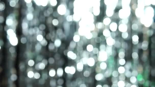 Абстрактний Блискучий Фон Срібним Боке Прекрасний Динамічний Фон Сяючих Вогнях — стокове відео