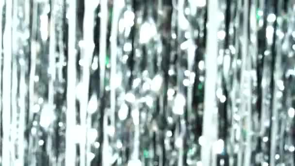 Abstrakte Glänzende Hintergrund Mit Silber Defokussiert Bokeh Schönen Dynamischen Hintergrund — Stockvideo