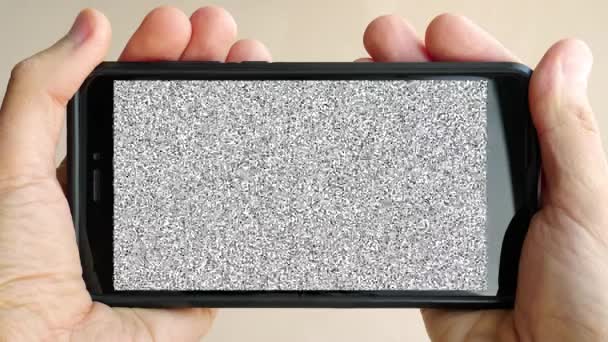 Problemă Socială Smartphone Ecran Zgomotos Mâini Concept Smartphones Addiction Gadgets — Videoclip de stoc