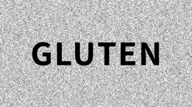Glüten. Gürültülü ekranda yemek sorunu olduğu söyleniyor. Vhs paraziti devrede. Eski animasyon arkaplan, video görüntüleri