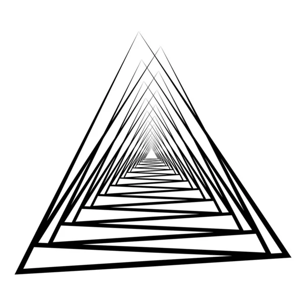 Geometrik şekilli soyut 3d arkaplan. Derin biçimlendirilmiş üçgenler, beyaza izole edilmiş tasarım elementleri. Vektör — Stok Vektör