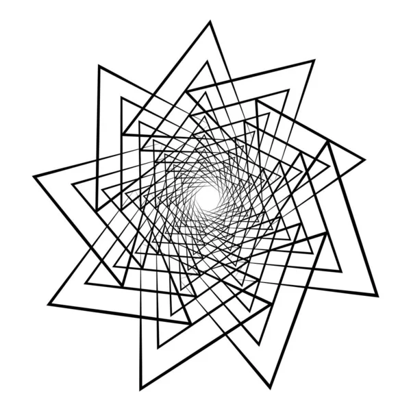 Αφηρημένο 3d φόντο με γεωμετρικό σχήμα. Πηγαίνει βαθιά στυλιζαρισμένα τρίγωνα στοιχεία σχεδιασμού που απομονώνονται στο λευκό. Διάνυσμα — Διανυσματικό Αρχείο