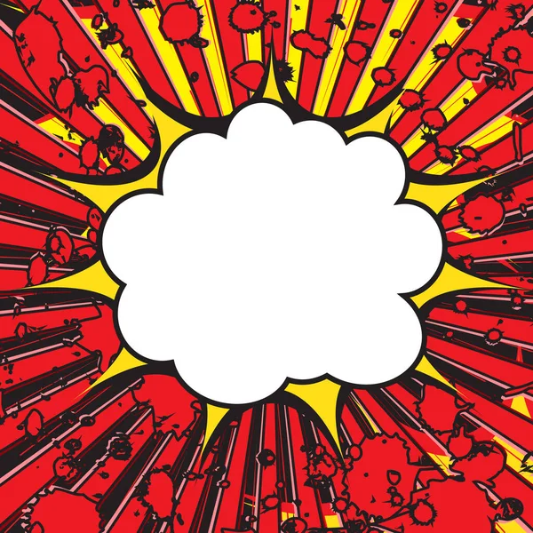 ブームポップアート爆発スピーチバブル 漫画や漫画のために テキストバナー ベクトル明るいダイナミックな漫画イラスト デザインのテンプレートポスター — ストックベクタ