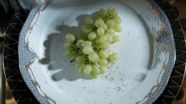 Grapes on a nice plate