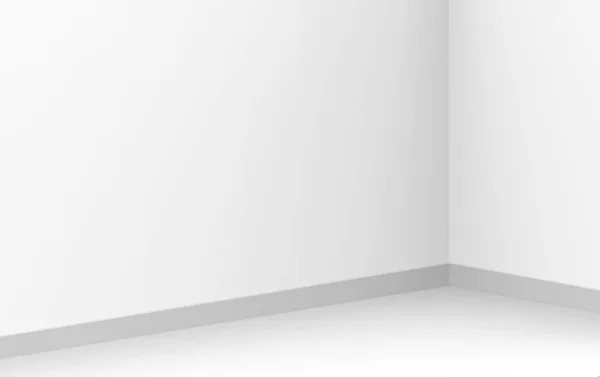 3D渲染 现代简朴简约的白色墙角箱墙设计背景 — 图库照片