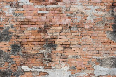 Kirli, eski, yıpranmış tuğla yüzey duvar dokusu arka planı.