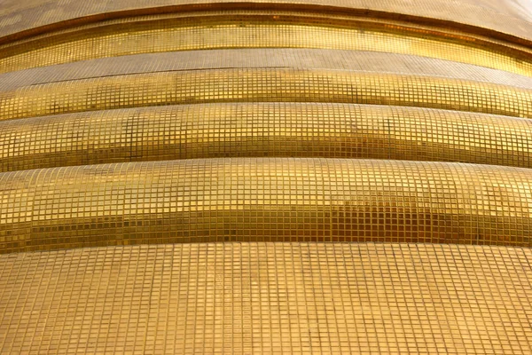 Gouden Vierkant Raster Patroon Thaise Pagode Stupa Muur Achtergrond — Stockfoto
