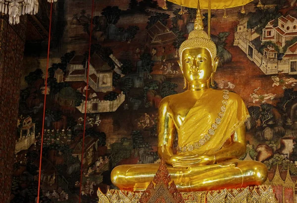 2019 Julho Bangkok Tailândia Estátua Dourada Phra Buddha Deva Patimakorn — Fotografia de Stock