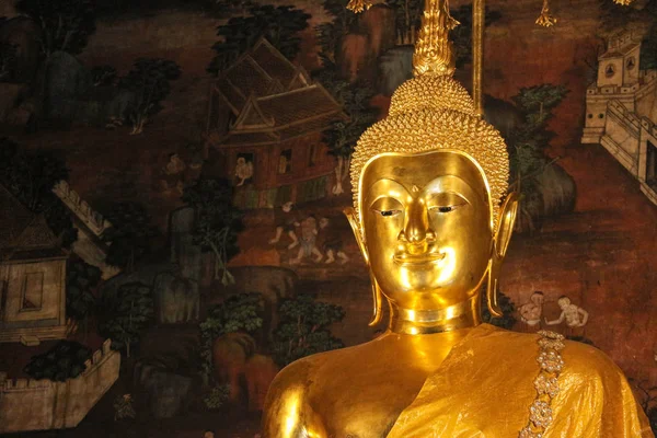 2019 Julho Bangkok Tailândia Estátua Dourada Phra Buddha Deva Patimakorn — Fotografia de Stock