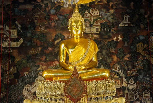 2019 July Bangkok Thailand Golden Phra Buddha Deva Patimakorn Statue — Stock Photo, Image