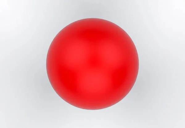 Vykreslování Červená Koule Bílém Pozadí Jako Japonský Národní Vlajkový Design — Stock fotografie