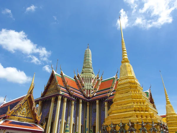 Ancient Traditional Thai Architecture Building Blue Sky Grand Palace Bangkok — Stock Photo, Image