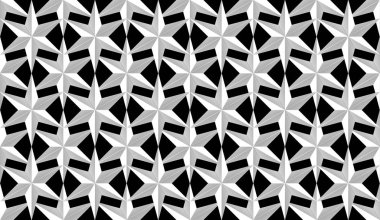 3D görüntüleme. Sivri uçlu gümüş. Siyah arkaplanda altı köşeli yıldız şekli..