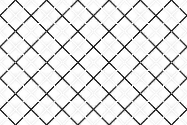 Rendering Seamless Modern White Black Grid Line Pattern Design Wall — Stock Photo, Image