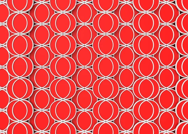 Рендеринг Красный Круглая Форма Рисунка Рисунок Стены Фона — стоковое фото
