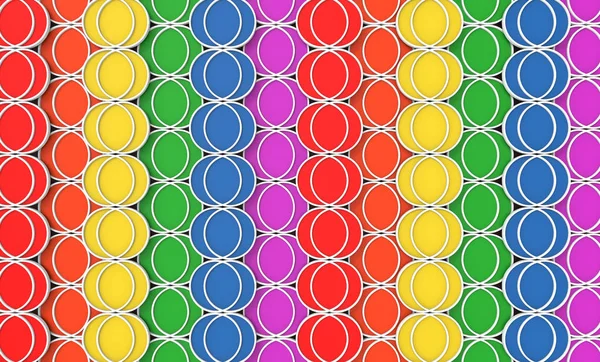Weergave Moderne Lgbt Regenboog Kleur Cilinder Patroon Ontwerp Muur Achtergrond — Stockfoto