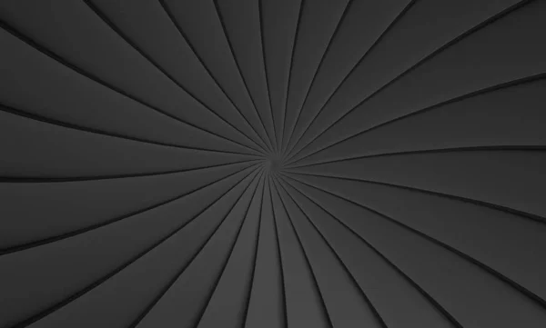 Darstellung Abstrakte Schwarze Platte Wirbel Twist Art Design Tunnel Wand — Stockfoto