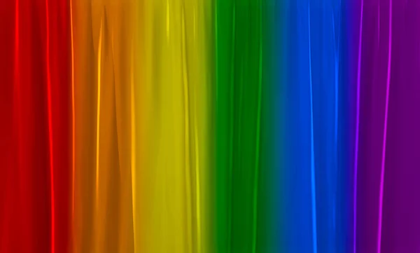 Rendement Lgbt Rainbow Couleur Art Courbe Curtian Fond Mural — Photo