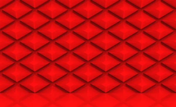 3Dレンダリング 現代的な赤の正方形のグリッドアートタイルのパターンの壁のテクスチャの背景 — ストック写真