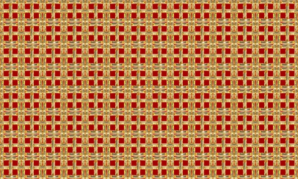 Rendering Abstract Golden Square Mesh Red Wall Background — Stock Photo, Image