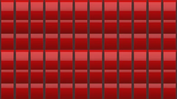 Rendering Abstract Modern Red Square Tile Cube Box Pattern Wall — Stock Photo, Image