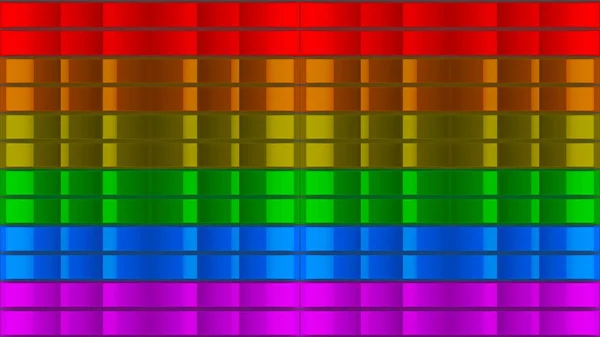 3d rendering. LGBT rainbow color flag grid art pattern wall background.