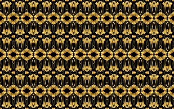Rendering Seamless Luxurious Golden Gatsby Style Pattern Line Design Wall — Stockfoto