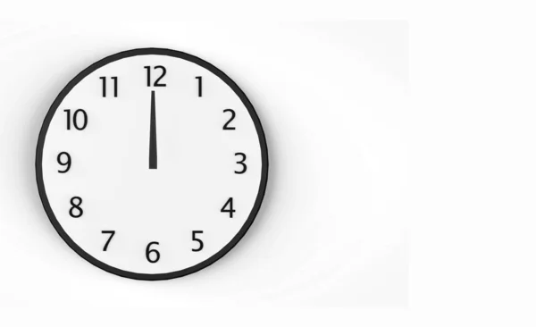 Rendering Calssic Clock White Wall Background — Stock Photo, Image