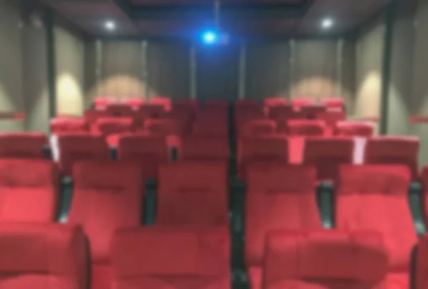 Borrosas Filas Asientos Cine Rojo Fondo Sala Cine Privado Pequeño — Foto de Stock