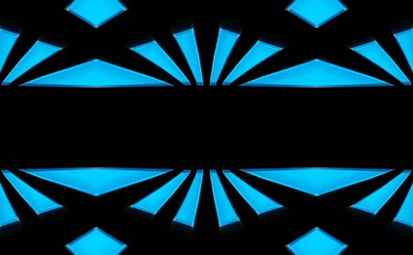 Återgivning Abstrakt Blå Ljus Geometrisk Form Mönster Scen Vägg Bakgrund — Stockfoto