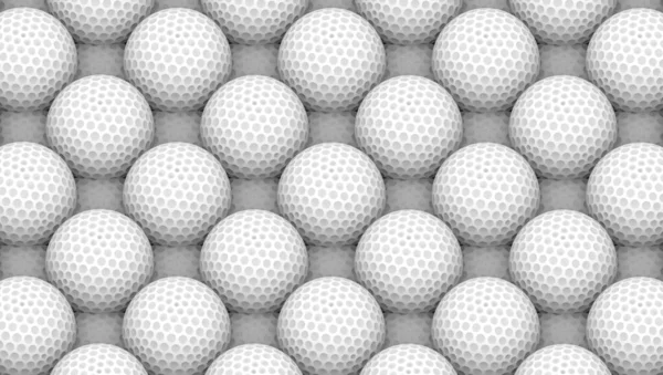 Vykreslování Bílý Golf Míč Povrch Zeď Pozadí — Stock fotografie