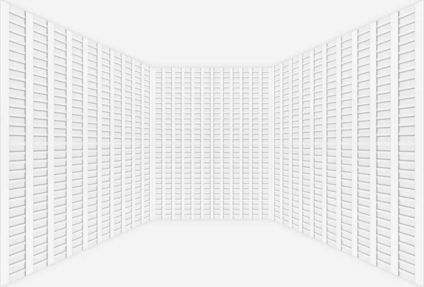 Rendering Panel Abu Abu Modern Pola Kayu Sudut Ruang Persegi — Stok Foto