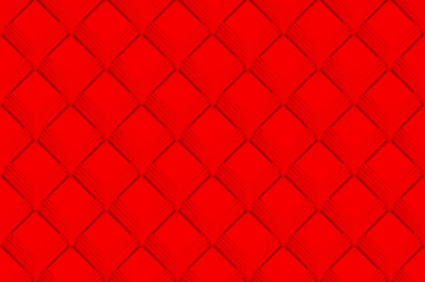 3Dレンダリング 現代的なシームレスな赤の正方形のグリッドアートタイルパターンの壁のテクスチャの背景 — ストック写真