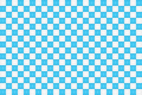 Απόδοση Μοντέρνο Λευκό Και Μπλε Τετράγωνο Κεραμικό Πλακίδιο Μοτίβο Τοίχο — Φωτογραφία Αρχείου