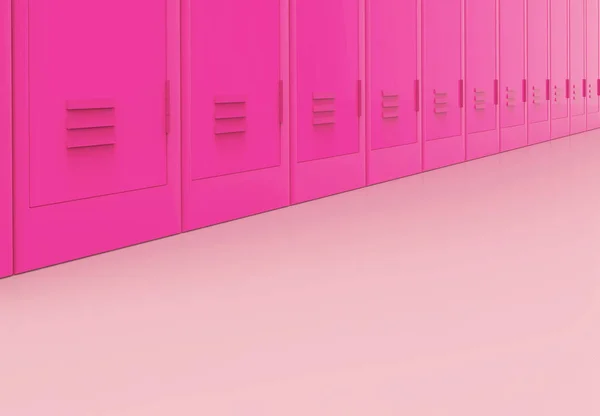 Rendering Bottom Part Pink Violet Metal Lockers Floor Background — Stock Photo, Image