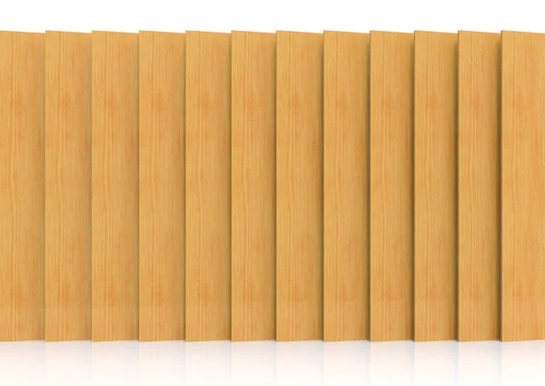 Візуалізація Сучасні Довгі Вертикальні Коричневі Дерев Яні Панелі Стіни Прикраси — стокове фото