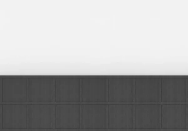 Renderização Madeira Preta Mínima Moderna Caixa Quadrada Padrão Placa Branco — Fotografia de Stock