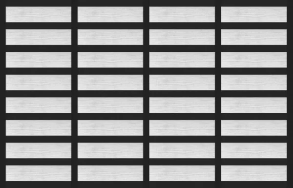 Renderowanie Nowoczesne Białe Drewno Panel Wzór Czarnej Ścianie Projektowania Tła — Zdjęcie stockowe