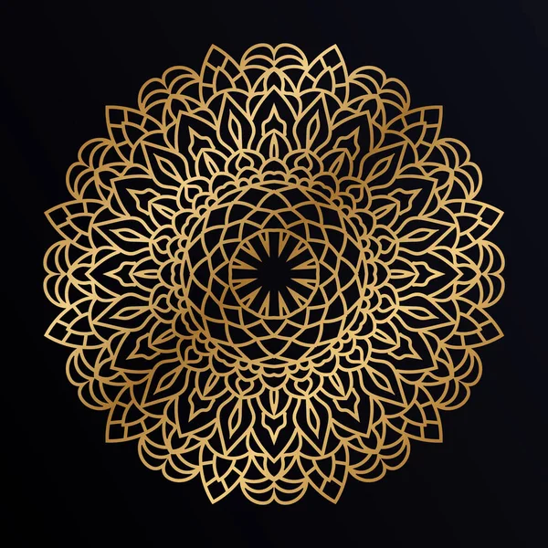 Luxe mandala doré décoration de fond. Ornement décoratif de style oriental ethnique. Coloriage livre page . — Image vectorielle