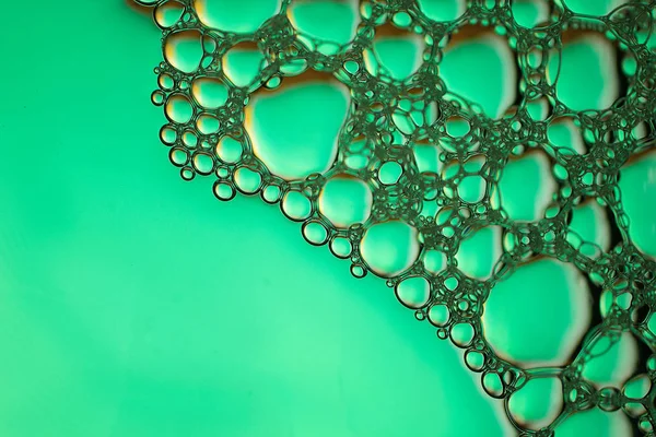 Foam green bubble texture. Abstract background and texture of green bubbles.