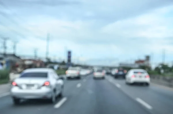 blur background of car traffic on the road.