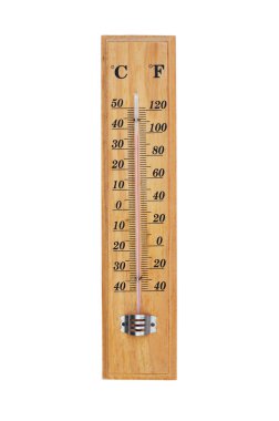 Beyaz arka plan üzerinde izole termometer.