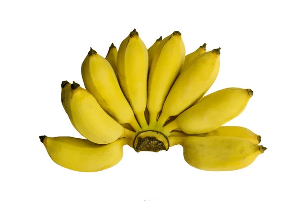 白い背景に隔離された黄色のバナナの束 — ストック写真