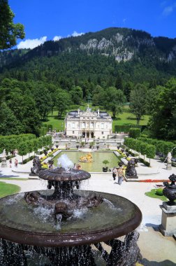 Linderhof Palace in Bavaria in Germany