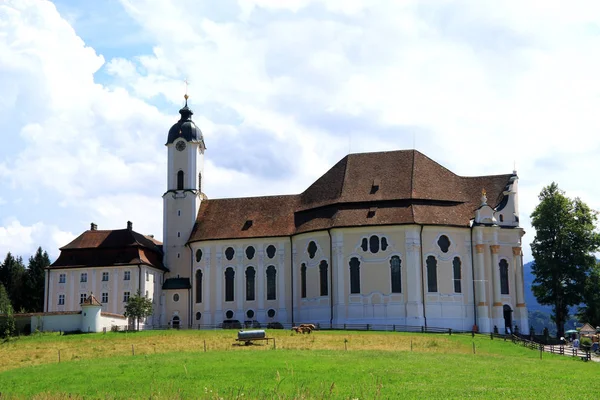 Die Rokoko-Wallfahrtskirche in beieren deutschland — Stockfoto