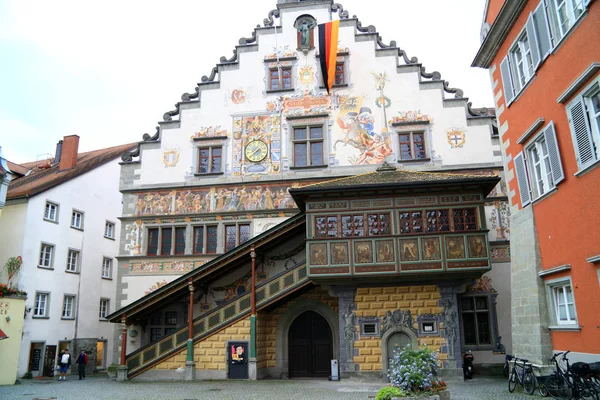 Lindau Radnice Byla Postavena Roku 1422 Bodamské Jezero Německo — Stock fotografie