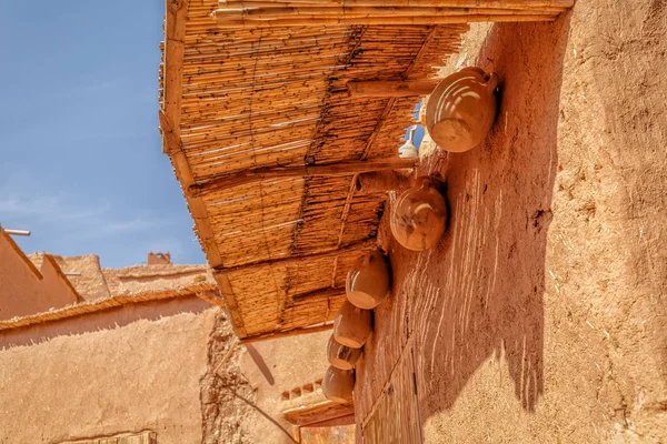 Hus i detalj i fästningen Aït Ben Haddou — Stockfoto