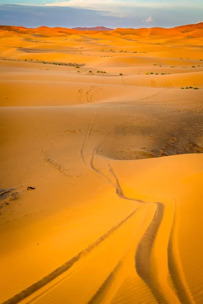 Sanddynerna i Saharaöknen, Marocko — Stockfoto