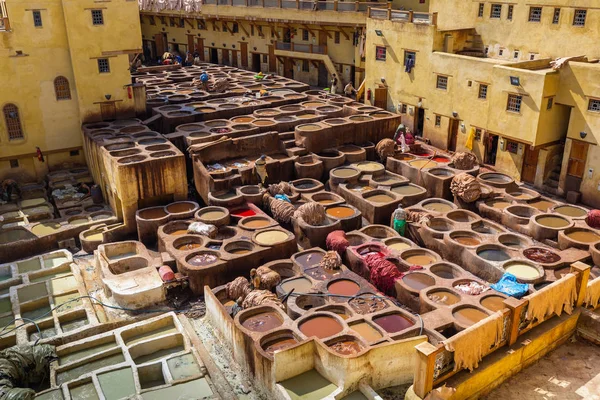 Leerlooierij in Fes — Stockfoto