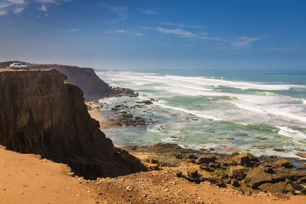 Stormy Atlantic coast near Rabat-Sale, Marruecos — Foto de Stock